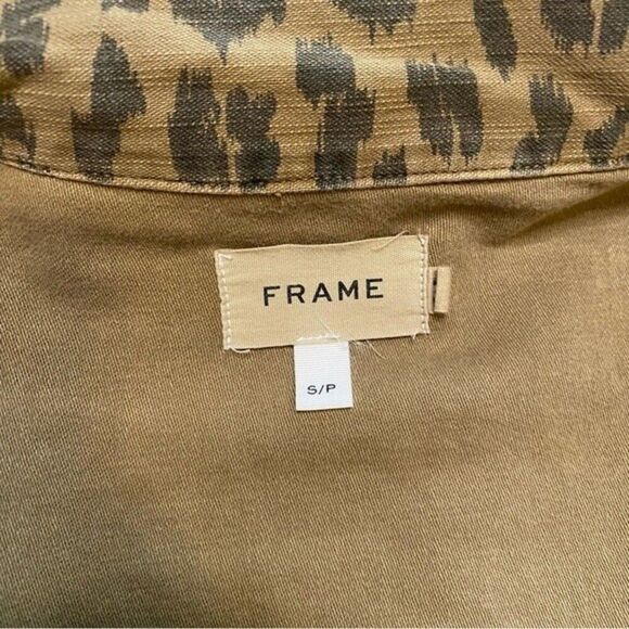 Frame cheetah print cargo jacket size small - Picture 12 of 14